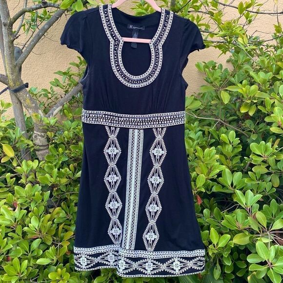 👗INC Black with Detailed Stitching and Stud Embellishments. Sz Petite S - EUC! - Picture 1 of 6